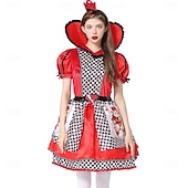 お買い得  女性用コスチューム-Alice in Wonderland おとぎ話 ハートの女王 赤の女王 ヴェノム ドレス コスプレ 映画コスプレ for 女性用 大人 カーニバル マスカレード 性能 パーティーイブニングウェア
