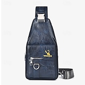 levne Pánské tašky-pánská hnědá crossbody kabelka z umělé kůže s mnoha kapsami na zip a nastavitelným popruhem, stylová a funkční pro každodenní použití