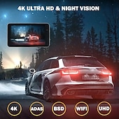 Недорогие Видеорегистраторы для авто-X20 MAX 2160P Новый дизайн / HD / с задней камерой Автомобильный видеорегистратор 150° Широкий угол 4 дюймовый IPS Капюшон с WIFI / Ночное видение / G-Sensor 4 инфракрасных LED Автомобильный рекордер