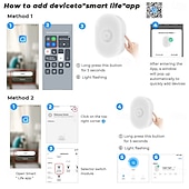 abordables Lumières intelligentes-Lampe LED intelligente Tuya WiFi PIR capteur de mouvement avec contrôle APP lampe murale blanc chaud prise US prise UK prise EU pour usage intérieur chambre salon