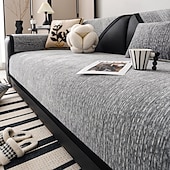 abordables Housse de canapé-housse de canapé en chenille toutes saisons - tissu doux et durable pour un confort toute l&#039;année - design élégant qui met en valeur n&#039;importe quel espace de vie - protège votre canapé des