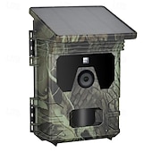 economico Videocamere di sorveglianza per esterni-telecamera da caccia con visione notturna alimentata ad energia solare, telecamere da caccia 50mp 4k, tempo di attivazione 0,3s, telecamera da caccia per il monitoraggio della fauna selvatica e la