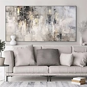 preiswerte Landschaftsgemälde-Ölgemälde handgemachtes Wabi-Sabi-Gemälde handgemalt großes beiges Kunstwerk 3D minimalistisches Gemälde auf Leinwand handgemaltes 3D-Textur-Gemälde mit Goldfolie Wandkunst neutrales beiges