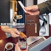 cheap Samsung Cases-Phone Case For Samsung Galaxy S24 S23 S22 S21 Ultra Plus A55 A35 A25 A15 5G A54 A34 A14 A53 A52 S20 FE S25 Ultra Back Cover Wallet Case with Stand Holder Magnetic Card Slot Retro TPU PU Leather