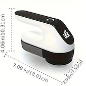 cheap Household Appliances-Electric Lint Remover Rechargeable Fabric Shaver Sweater Shaver for Clothes Battery Led Digital Display with 3-Speeds