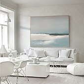 abordables Peintures paysages-peinture à l'huile de paysage marin faite à la main art mural peint à la main mer abstraite moderne peintures de paysage marin abstrait sur toile océan acrylique art mural océan beaux-arts océan sans