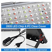 Χαμηλού Κόστους Φωτιστικά Δρόμου-rgb led flood light αδιάβροχο ip65 ac 220v προβολέας εξωτερικού χώρου φωτισμός κήπου led ανακλαστήρα χυτό φως προβολείς 1/2 τμχ