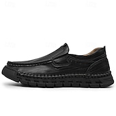 levne Pánské nazouváky a mokasíny-pánské pohodlné hnědé slip-on mokasíny s polstrovanou podrážkou a odolným prošíváním, ideální pro každodenní běžné nošení