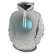 economico Felpe con cappuccio da uomo-Per uomo Pop art 3D Print Felpa con cappuccio Felpe Felpa Felpa con cappuccio Manica lunga Felpa con cappuccio Con cappuccio Originale Stampa 3D Giornaliero Per uscire Bianco e nero Nero/bianco