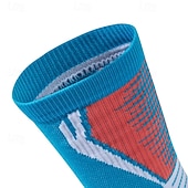 お買い得  メンズソックス-男性用 1ペア ソックス ランニングソックス カジュアルソックス ブルー グリーン カラー カラーブロック スポーツ 日常 バケーション ベーシック 普通の厚さ 春 秋 ファッション カジュアル