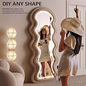 abordables Lampes néon led-Lumière de miroir de maquillage à LED de style Hollywood Lumière de maquillage 6,5-16 pieds/6000k/3000k Adaptateur 12v à intensité variable/Bande lumineuse pour miroirs de vanité et de salle de bain