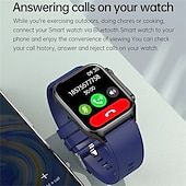cheap Smartwatch-TK12 Smart Watch 1.96 inch Smartwatch Fitness Running Watch Bluetooth ECG+PPG Pedometer Call Reminder Compatible with Smartphone Women Men Long Standby Hands-Free Calls Waterproof IP 67 46mm Watch