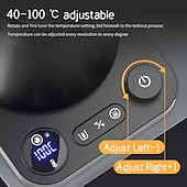 abordables Électroménager-bouilloire électrique à col de cygne chaudière à eau rapide contrôle de la température intérieure en acier inoxydable écran LCD arrêt automatique bouilloire à café et à thé de 0,9 l