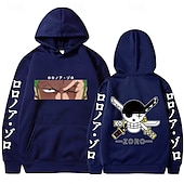 cheap Cartoon &amp; Movie Character Graphic-One Piece Roronoa Zoro Hoodie Anime Cartoon Anime Front Pocket Graphic For Couple&#039;s Men&#039;s Women&#039;s Adults&#039; Hot Stamping