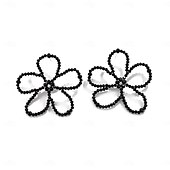 abordables Boucles d&#039;oreilles-Femme Boucles d&#039;oreille Clou Géométrique Précieux Forme de fleur Trèfle Elégant Gros Fantaisie Imitation Perle Des boucles d&#039;oreilles Bijoux Argent / Noir / Blanche Pour Mariage Soirée Cadeau 1 paire