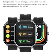 abordables Pulseras inteligentes-696 D8PRO Reloj inteligente 2.01 pulgada Pulsera inteligente Bluetooth Podómetro Recordatorio de Llamadas Seguimiento del Sueño Compatible con Android iOS Hombre Llamadas con Manos Libres