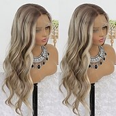 economico Parrucche lace front capelli veri-Capelli umani di Remy 13x6 Pizzo Frontale 13x4 Pizzo Frontale Frontale in pizzo 4x4 Parrucca Parte laterale Parte di mezzo Parte libera Brasiliano Ondulato naturale Ondulato Grigio scuro Multicolore