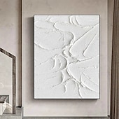 voordelige Schilderijen van landschappen-3d wit olieverfschilderij met de hand geschilderd olieverfschilderij met dikke textuur beige wit schilderij op canvas abstract getextureerd olieverfschilderij voor muurkunst schilderij voor woonkamer
