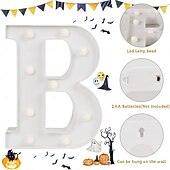 cheap Halloween Indoor-Halloween Decorations BOO Letter Lights for Bedroom Restaurant Bar Halloween Atmosphere Decorative Lights