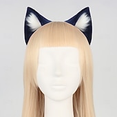 economico Accessori per acconciature-donne ragazze lolita peluche ornamenti per capelli orecchie di gatto animale fascia festa di carnevale cerchietti per capelli anime lupo orecchio cosplay oggetti di scena fantasiosi