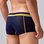preiswerte Boxershorts für Herren-Herren 1 pc Unterwäsche Boxer Boxer-Shorts Nylon Atmungsaktiv Weich Komfortabel Farbblock Buchstabe Mittlere Hüfthöhe Schwarz Weiß