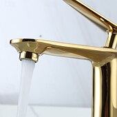 economico Rubinetti per lavandino bagno-Lavandino rubinetto del bagno - Classico Galvanizzato Esterno Una manopola Un foroBath Taps