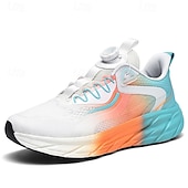 abordables Baskets-chaussures de course réglables pour hommes - baskets en maille respirante avec système de lacets à cadran moderne, design dégradé vibrant pour les modes de vie actifs