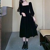 levne Šaty-Elegantní Šaty Pevná barva Maškarní kostým Dámské Karneval Plesová maškaráda Večírek Dospělé Šaty