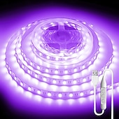 economico strisce luminose impermeabili-striscia di luce nera USB ad altissima luminosità uv dc5v 390nm-400nm 1-5m smd 5050 60leds ip67 striscia di luce a led ultra luminosa impermeabile adatta per feste da ballo fluorescenti illuminazione
