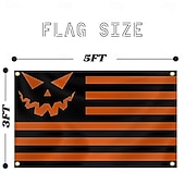 tanie halloweenowe gobeliny ścienne-dekoracje na halloween flagi dynia cukierek albo psikus flagi na zewnątrz trwała flaga zewnętrzny maszt flagowy baner dekoracja patio pochy