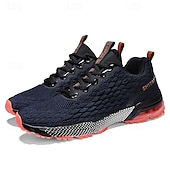 baratos Ténis para Homem-Homens Tênis Sapatos brancos Tecelagem voadora Confortável Antiderrapante Com Cadarço Preto Vermelho Cinzento