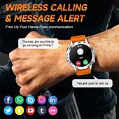 tanie Smartwatche-k65 smart watch 1,43 calowy ekran amoled bluetooth call latarka 530 mah outdoor men smart watch monitor zdrowia sportowego dla androida ios
