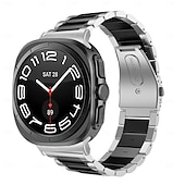 cheap Samsung Watch Bands-Watch Band for Samsung Galaxy Watch Ultra 47mm Stainless Steel Replacement  Strap Men Vintage Business Band Wristband
