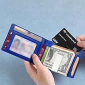 Недорогие визитницы и футляры-Кошелек с блокировкой RFID, простой многофункциональный тонкий складной держатель кредитных карт, портативный мужской кошелек с передним карманом и зажимом для денег