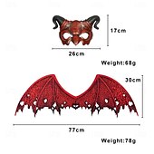 levne Příslušenství-Monsters Drak Sady kostýmních doplňků Křídla Maska Dospělé Pánské Dámské předvečer Všech svatých Karneval Jednoduchý karnevalový kostým