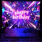 זול שטיחי קיר של Blacklight-blacklight שטיח uv תגובתי זוהר בחושך זוהר מסיבת ניאון רעיונות מסיבת זוהר מקלות מסיבה תלוי שטיח קיר אמנות קיר ציור קיר לחדר שינה בסלון
