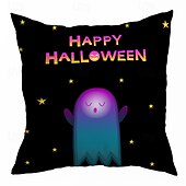 levne Halloweenská párty-halloween dekorace strašidelné dekorativní přehozené polštáře povlak 1ks měkký čtvercový povlak na polštář povlak na polštář do ložnice obývací pokoj pohovka gauč křeslo dýňové lebky