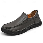 levne Pánské nazouváky a mokasíny-pánské pohodlné hnědé slip-on mokasíny s polstrovanou podrážkou a odolným prošíváním, ideální pro každodenní běžné nošení