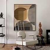 billiga Stilleben-abstrakt oljemålning handmålad beige brun och grön målning handgjord brun wabi sabi konstverk oljemålning handmålad texturerad oljemålning beige oljemålning abstrakt canvaskonst modern inredning