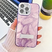 abordables Coques iPhone-téléphone Coque Pour iPhone 16 Pro Max Plus iPhone 15 14 Pro Max Plus iPhone 13 Pro Max Coque Arriere Avec Support Protecteur d&#039;objectif de caméra Antichoc Placage PC