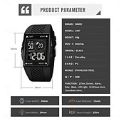baratos Relógios Digitais-Relógio Digital SKMEI 1967 para Homens à Prova d&#039;Água com Contagem Regressiva Luz LED Eletrônico Relógio de Pulso Masculino Cronômetro Contagem Reloj Hombre