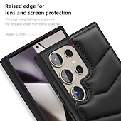 abordables Carcasas Samsung-teléfono Funda Para Samsung galaxia S24 Ultra Plus S23 Ultra Plus S22 Plus Ultra S25 Ultra Funda Trasera con Soporte Soporte de carga inalámbrica Ranura para tarjetas Retro TPU Cuero de PU