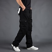 economico Pantaloni cargo-Per uomo Pantaloni cargo Pantaloni tattici Pantaloni Pantaloni da escursione Bottoni Multi tasca Liscio Indossabile Esterno Giornaliero Campeggio e hiking Di tendenza Classico Grigio verde Verde