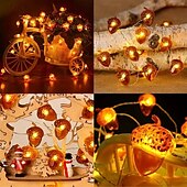 cheap Solar String Lights-4M 40LED Solar Cherry Blossom Mushroom Hazelnut Copper Wire String Lights Outdoor Waterproof Christmas Thanksgiving Garden Party Balcony Home Decoration