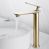 economico Rubinetti per lavandino bagno-Lavandino rubinetto del bagno - Classico Galvanizzato Esterno Una manopola Un foroBath Taps