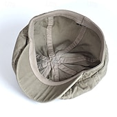 olcso Férfi kalapok-Férfi Vadászsapka Ascot Hat Newsboy Hat Fekete Kék Pamut Divat Alkalmi Utca Napi Sima Állítható Fényvédő Légáteresztő