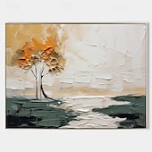 preiswerte Landschaftsgemälde-großes abstraktes graues Gemälde handgemachtes abstraktes Ölgemälde handgemalt beige Gemälde handgemachtes Wabi Sabi Kunstwerk Ölgemälde strukturiertes Ölgemälde beige Ölgemälde modernes Dekor