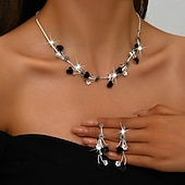voordelige Sieradensets-Sieradenset 3 stuks Legering Oorbellen Kettingen Dames Elegant Vintage Modieus meetkundig Bloemvorm Geometrische vorm Sieraden set Voor Bruiloft Feest Vuosipäivä