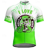 abordables Maillots pour hommes-Homme Maillot Velo Cyclisme Manche Courte Cyclisme Tee-shirt Maillot avec 3 poches arrière VTT Vélo tout terrain Respirable Séchage rapide Conception anatomique Mèche Jaune Rouge Bleu Bande dessinée