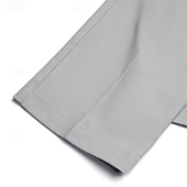 economico Attività commerciale-Per uomo Pantaloni di lino Pantaloni estivi Bottoni Tasca frontale Gamba dritta Liscio Comfort Traspirante Informale Giornaliero Per eventi Di tendenza Essenziale Nero Bianco